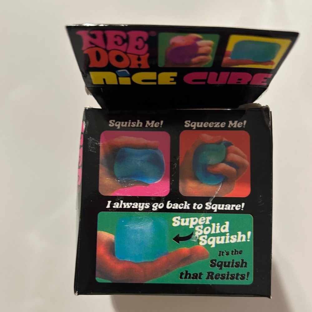 Schylling NeeDoh Nice Cube Pink Super Solid Squish Sensory Fidget Toy NIB - Picture 3 of 5